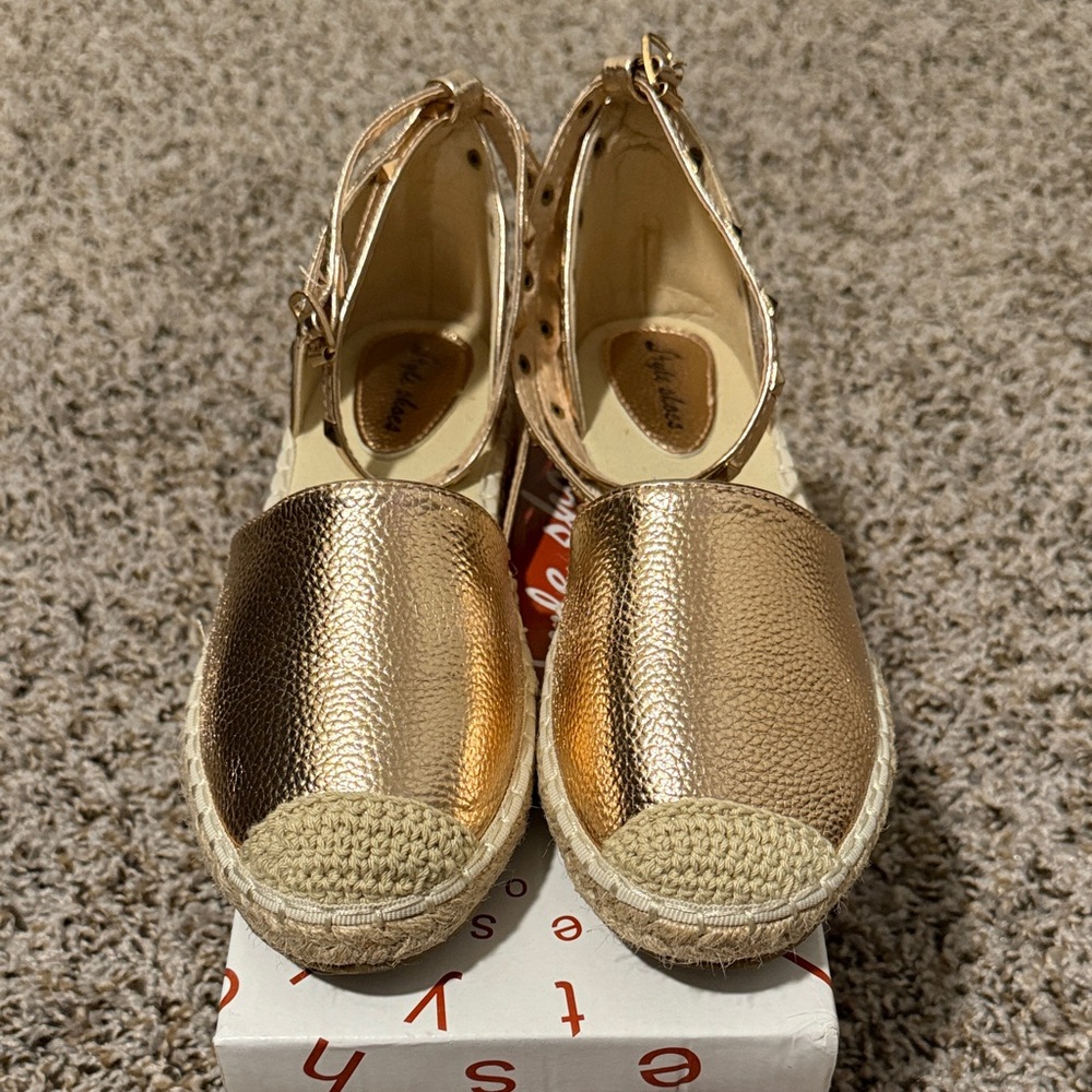 Gold Espadrille Sandals
